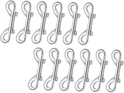 iplusmile 12pcs Double Hook Dog Lead Sturdy Trigger Chain Clip Multipurpose Buckle Dog Leash Snap Hook