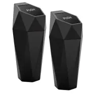 Car Trash Can with Lid, 2 Pack Mini Cup Holder Garbage Can for Car, Garbage Bin