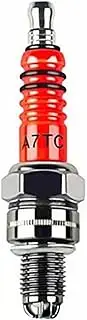 Racing 3 Electrode 10mm Spark Plug A7TC D8TC Compatible with GY6 50CC 110CC 125CC 150CC Scooter Bike Go Kart Motorcycle Accessories(1Pcs-A7TC-Cry)