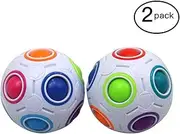 FC MXBB 2Pack Fidget Ball Cube Intelligence Rainbow Magic Cube 3D Puzzle Football Design Fidget Toys