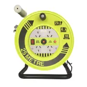 CordTech 25m Heavy Duty Cable Reel with 4 outlets
