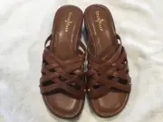 Cole Hahn Womens Leather Wedge Sandals