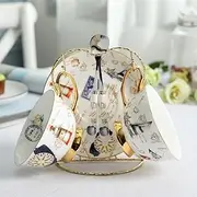 HALAWAKA Fine Bone China Tea Cups and Saucers Set Floral Design Coffee Mug Tea Cups Set