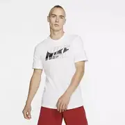 Nike Mens Dri-Fit Big Logo Training Shirt X-Large White BV7961-100