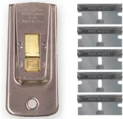 11156 Razor Blade Scraper with 5 Blades, USA, Contains 1 Scraper + 1 Pack of 5 B