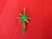 Light up Ceramic Christmas Tree Small Metalic Star Green