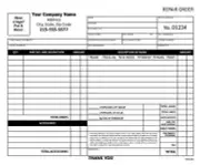 250 Automotive Garage Repair Orders - 2 Part Carbonless / 7 x 8.5 / TMG086