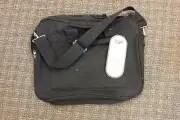 TOPPERS Black Messenger Bag NWT Canvas Computer Travel Shoulder Canvas Attache