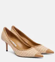 [Jimmy Choo] Jimmy Choo Love 65 raffia-effect pumps AU 10 neutrals