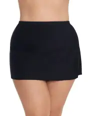 [Miraclesuit Swim] Skirted Shaping Bikini Bottoms Plus in Black
