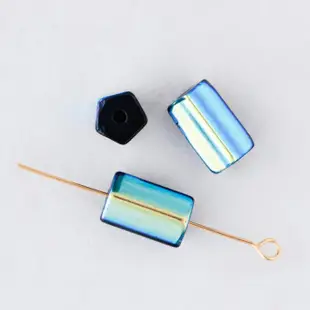【MIYUKI FACTORY】希臘神話風 捷克玻璃珠(袋裝) 6x10mm ‧ 黑藍混色