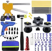 85PCS Auto Dent Repair Kit,Paintless Dent Removal, Car Dent Repair Puller Eastwood Dent Removal Kit with Dent Puller, Dent Kit Repair Slide Hammer, Glue Dent Puller,and Glue Gun for Dent Removal Tool