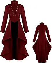 [Generic] Women's Victorian Coat | Victorian Coat Wedding Uniform | Victorian Swallow Tail Long Trench Jacket, Gothic Tailcoat Uniform, Victorian Coat Wedding Uniform for Party