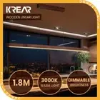 Krear Linear Pendant Light Walnut Led Kitchen Benchtop Pendant Lamp