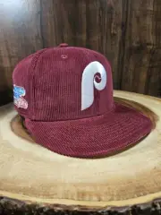 Philadelphia Phillies Corduroy New Era 59Fifty Fitted Hat Cap Size 7 3/8 MLB