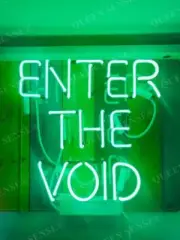 Enter The Void Green Acrylic 14" Neon Light Sign Lamp Handmade Real Glass Tube
