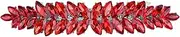 Austrian Crystal Bridal Hair Barrettes, Rhinestones Vintage Hair Clips, Sparkly Glitter Crystal Hairgrip Wedding Hair Headwear Accessories for Women Girls (Red-b)