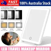 Makeup Travel Mirror Rechargeable Light up Mirror With 72 LED Lights Dimmable AU