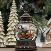 Dog Snow Globe Lighted Christmas Decorations, Musical Snow Globe Lantern with...