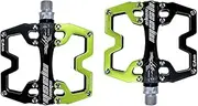 Mountain Bike MTB Pedals Parallel Bicycle Road Pedal 9/16 Inch Ultra-Light Flat Aluminum Alloy Sealed Bearing with Anti-Skid 1 Pair