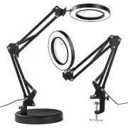 10X Magnifying Glass with Light and Stand 2-in-1 Desk Lamp with Heavy Base & ...