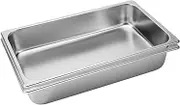 SOGA 2X Gastronorm GN Pan Full Size 1/1 GN Pan 10cm Deep Stainless Steel Tray - Baking Trays - GastronormPans5404X2