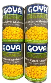 Goya Organics Whole Kernel Golden Corn - 14.5oz - No Added Salt/Sugar - 4 Cans