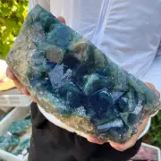 8lb Natural Green cube FLUORITE Quartz Crystal Cluster Mineral Specimen