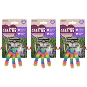 3x Rosewood Moody Moggy Rainbow Grab Soft Plush Catnip Teaser Cat Kitten Pet Toy