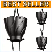 Versatile Akira Rain Chain, 8.5 Ft, Handcrafted Aluminum Downspout Alternative