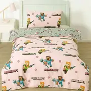 MOJANG Minecraft Reversible Cotton Quilt Cover Set Single