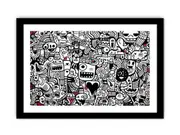 Doodle Drawing Art Framed print