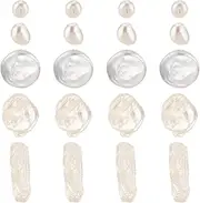 [PH PandaHall] 5 Style Natural Baroque Keshi Pearl Beads, 20Pcs Irregular Cultured Freshwater Pearl Loose Beads for Necklace Bracelet Earrings Jewelry Making Craft DIY, Hole: 0.60.9mm