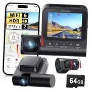 3 Channel 4K Dash Cam, Dash Camera for Cars with STARVIS 2 HDR Night Vision,