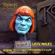 Faker (he-man) evil latex mask / robot master of the universe / evil warrior