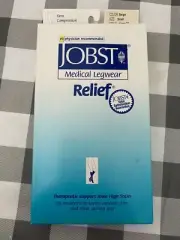 JOBST RELIEF Medical Compression Stockings Knee High Beige Small 20-30 mmHg NEW