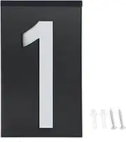 Baxnore N 766 Solar Powered Number Sign Light, Outdoor Water Proof IP55 Address Light, Large Font Design for House Hotel Store Door, ABS Material (Number 1)