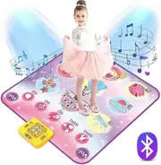 Dance Mat, Dance Game Toy Gift For 3-12 Year Old Kids Girls Boys, Dance Pad With Wireless Bluetooth,9 Challenge Game Modes, Double Pk Mode,built-in...