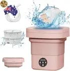 8L Portable Folding Mini Washing Machine 3 Modes for Small Clothes, Travel, RV