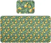 Yellow Lemon Green Leaves Cooling Baby Toddler Bed Mattress 28" x 52" Absorbent Bed Pads Disposable for Kids, Adult