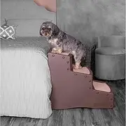 Pet Gear Easy Step III Pet Stairs, 3 Step for Cats/Dogs, Removable Washable Carpet Treads, for Pets Up to 150lbs, No Tools Required, Espresso