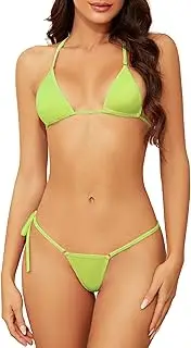 [Dadress] Extreme Sexy Mini Bikini Sets 2Pcs Swimwear G-String Bottom Swimsuit Micro Bikinis for Women