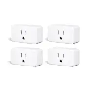 Zigbee Smart Plug 4 Pack with Real-Time Energy Monitoring,15A Outlet, Zigbee