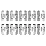Leather Cord End Clasp, 20Pcs 3mm Hole Clasps Jewelry Making, Silver
