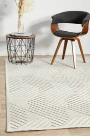 Rug Culture Off White & Natural Luxury Textured Rug