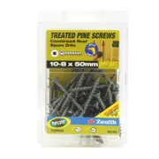 Zenith 10-8 x 50mm Tufcote® Countersunk Head Treated Pine Screws - 50 Pack