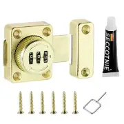 Cabinet Password Latch Combination Lock Safety Lock with Glue Gold