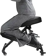 Levede Ergonomic Kneeling Chair, Adjustable Stool Home Office Chairs Work Computer Reading Chair Desk Chair Cross Legged Chair, Improve Your Posture with an Angled Seat - Thick Comfortable Cushions