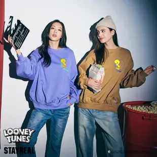 STAYREAL｜LOONEY TUNES 崔弟躲貓貓寬版厚棉T