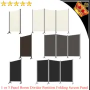 1/3 Panels Privacy Room Divider Partition Folding Foldable Screen Panel iron